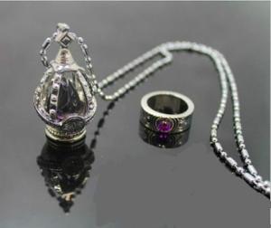 New Puella Magi Madoka Magica Akemi Homura Cosplay Soul Gem Necklace★ring Set | eBay