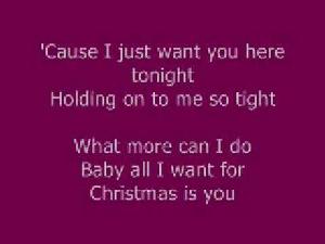 All I want for christmas is you (lyrics)