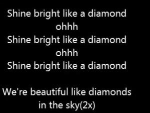 Rihana Shine Bright like a diamond Lyrics