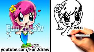 Fun2draw - How to Draw People - Chibi Mermaid