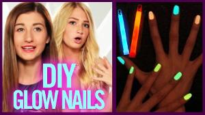 DIY GLOW STICK NAIL POLISH - Makeup Mythbusters with Maybaby and BindleBeautyx