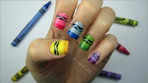 Crayon Nail Art