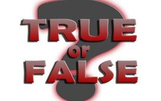 True or False (1)