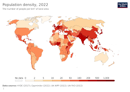 Which continent has the highest population density?