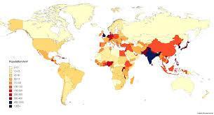 Which of the following regions is known for having a high rural population density?