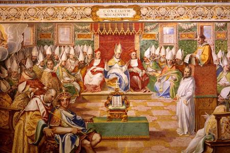 Which council formally defined the doctrine of the Trinity in 325 AD?