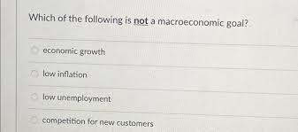 Which of the following is NOT a goal of economic growth?