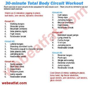 How many rounds are typically done in a circuit training workout?