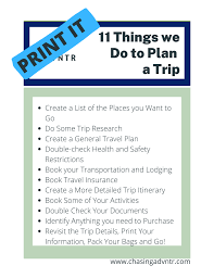 When planning a trip, you: