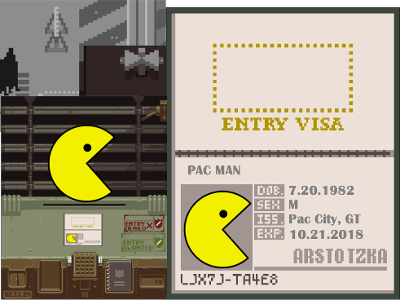 You have been chosen to be an immigration inspector for letting immigrants into Arstotzka, Glory Greatest. Make sure there are no discrepancies and then choose either to mark it Entry Granted or Entry Denied. Check here for information about discrepancies. Discrepancies also include invalid gender, invalid Issuing City, invalid place in Arstotzka, invalid picture and if immigrant is a wanted criminal. (Expiration dates don't matter) So pretty basic Papers Please stuff.  CORRECT ISSUING ARSTOTZKAN PLACES:  FF MC RM  FAKE ISSUING CITIES:  Burnedville Detroit Oceans Coon Rabbits WANTED CRIMINALS:  Homer Simpson Akinator Meatwad