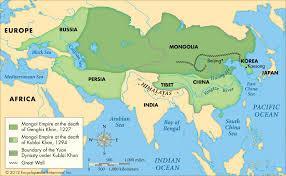 In what year did the Mongol Empire officially collapse?