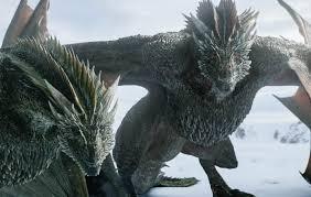 Which famous fantasy series feature dragons called Drogon, Rhaegal, and Viserion?