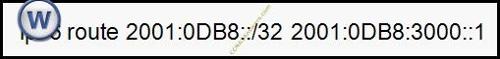 Refer to the exhibit. Which type of IPv6 static route is configured in the exhibit?