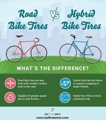 Which component is usually larger on a hybrid bike compared to a road bike?