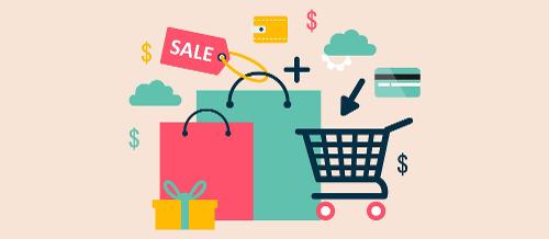 What is a 'shopping cart' in E-commerce?