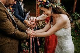 Which country's tradition includes 'Handfasting' as a way to symbolize a union in marriage?