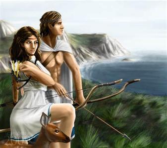 Which goddess was the daughter of Zeus and Leto, and the twin sister of Apollo?