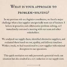 What's your approach to solving problems?