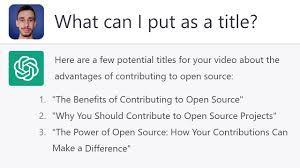 What’s your take on open-source contributions?