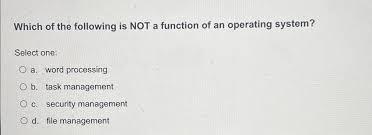 Which of the following is NOT a task of an operating system?