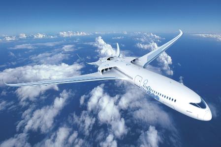 Which future airplane design aims to maximize fuel efficiency through improved aerodynamics?