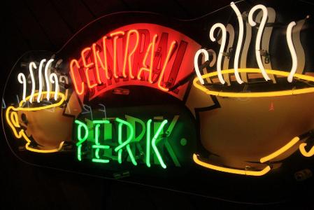 What item serves as the logo for Central Perk?