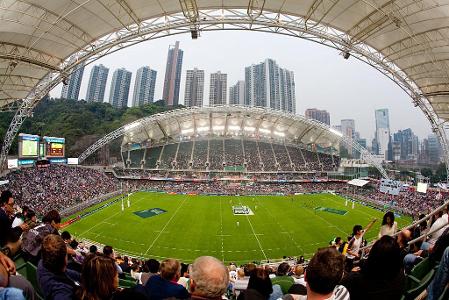 Which city hosts the annual Rugby Sevens tournament known as the 'Hong Kong Sevens'?