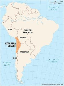 The Atacama Desert is located in which continent?