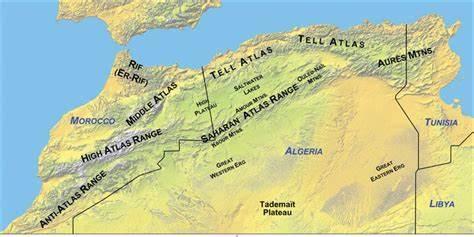 Which mountain range is found in Northern Africa?