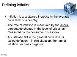 What is the term for a sustained increase in the general price level?