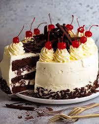 Which fruit is traditionally used in a Black Forest cake?