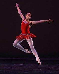 What is the name of the ballet term for a leap that starts from one foot and lands on the other?