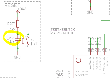 What is the name of the device used to reset the pins?