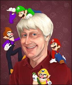 In Super Smash Bros. Brawl (Wii), while Mario gets a new voicing from Charles Martinet (the same voice actor for Luigi, Wario, and Waluigi), what was his original voicing from in Super Smash Bros. (64) and Super Smash Bros Melee (Gamecube)?