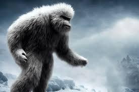 What color is the Yeti's fur often described as in folklore?