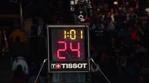 How long is a shot clock in the NBA?