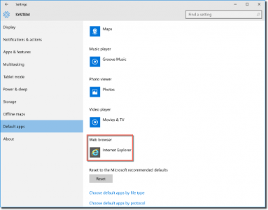 What is the default web browser in Windows 10?