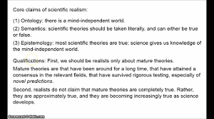 What is meant by 'scientific realism'?