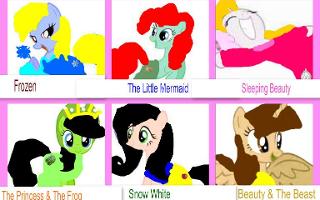 MLP + Disney princess mash-ups