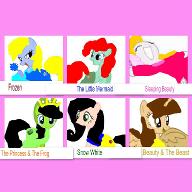 MLP + Disney princess mash-ups