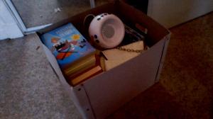 My box of books and stuff after following step 3!!