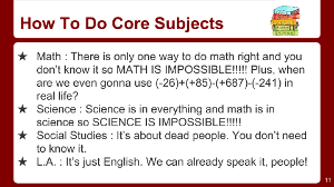 How To Do Core Subjects