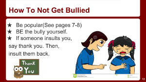 How To Not Get Bullied