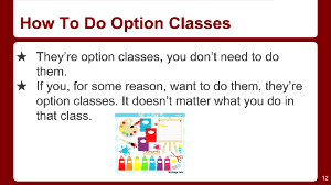 How To Do Option Classes