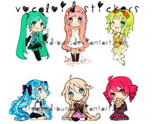 VOCALOID: stickers by =Steamed-Bun on deviantART