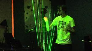 Tetris Theme on Laser Harp - Theremin Hero LIVE! Finale - Gamecity 5 Nottingham