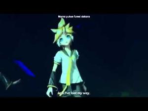 Len And Rin Kagamine Purple Butterfly on your Right Shoulder ~ Project DIVA Live eng subs