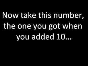 A Number Game/ Mind Reading Trick.