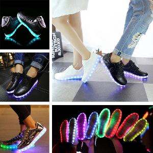 Fashion LED Light Lace Up Unisex Sportswear Sneaker Luminous Shoes Casual | eBay