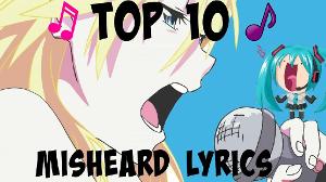 Top 10 Misheard Anime Opening Lyrics (60 FPS)